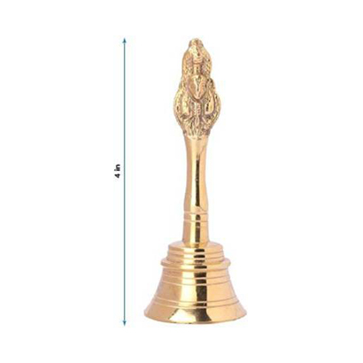 DHarmik Pure Brass Made Garuda Ganti for Pooja and Gift Purpose Aarti Bell for Mandir and Home Brass Pooja Bell  (Pack of 1)