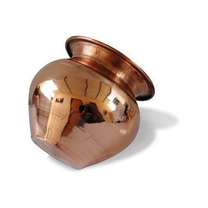 DHarmik pure cooper kalash loota 100% original for home temple pack of 1 Copper Kalash (Height: 3.5 inch, Brown) Copper Kalash  (Height: 3.5 inch, Brown)