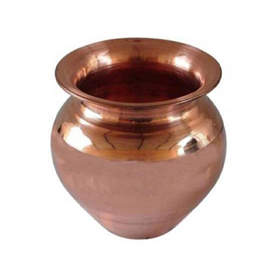 DHarmik pure cooper kalash loota 100% original for home temple pack of 1 Copper Kalash (Height: 3.5 inch, Brown) Copper Kalash  (Height: 3.5 inch, Brown)